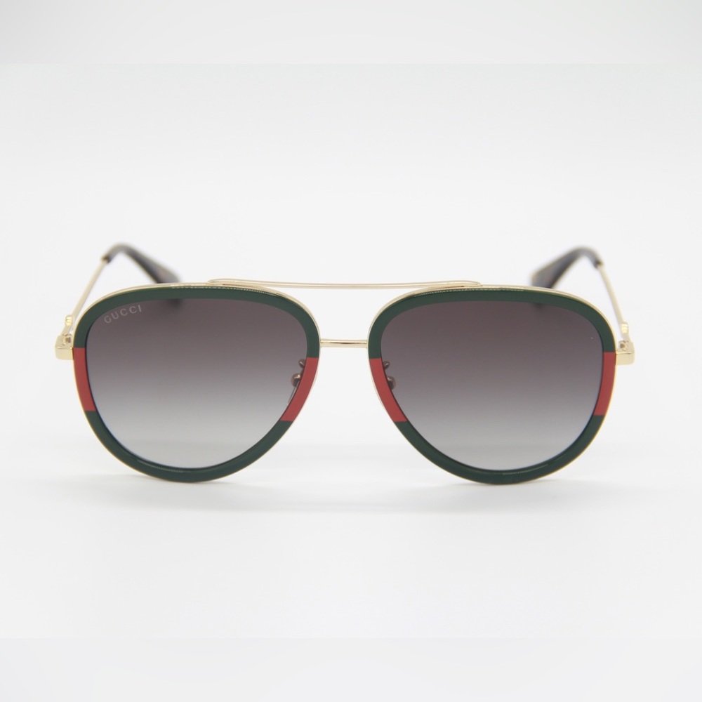 NEW GUCCI AVIATOR SUNGLASSES GG0062S 003 NEW EYEWEAR GUCCI - Picture 2 of 13